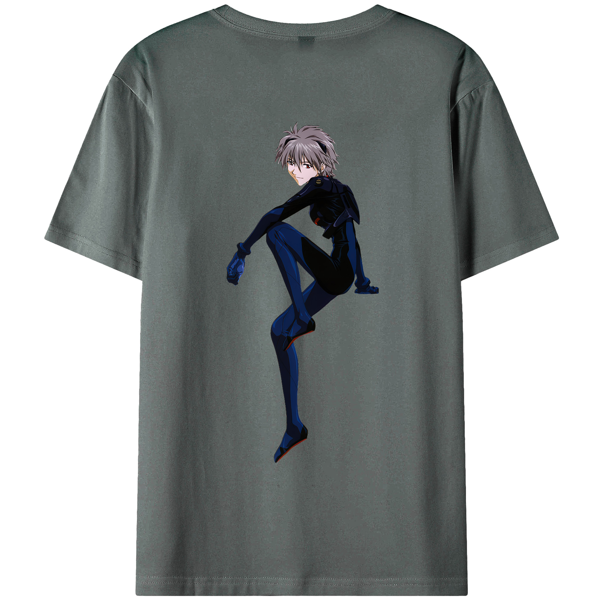 （画像用） EVA 新世紀エヴァンゲリオン 綿100％ メンズ半袖Tシャツ（バックプリント） 通気性